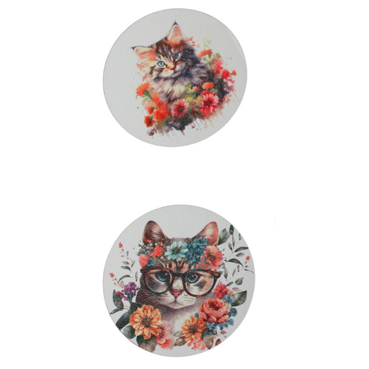 Posavasos Gatos Flores