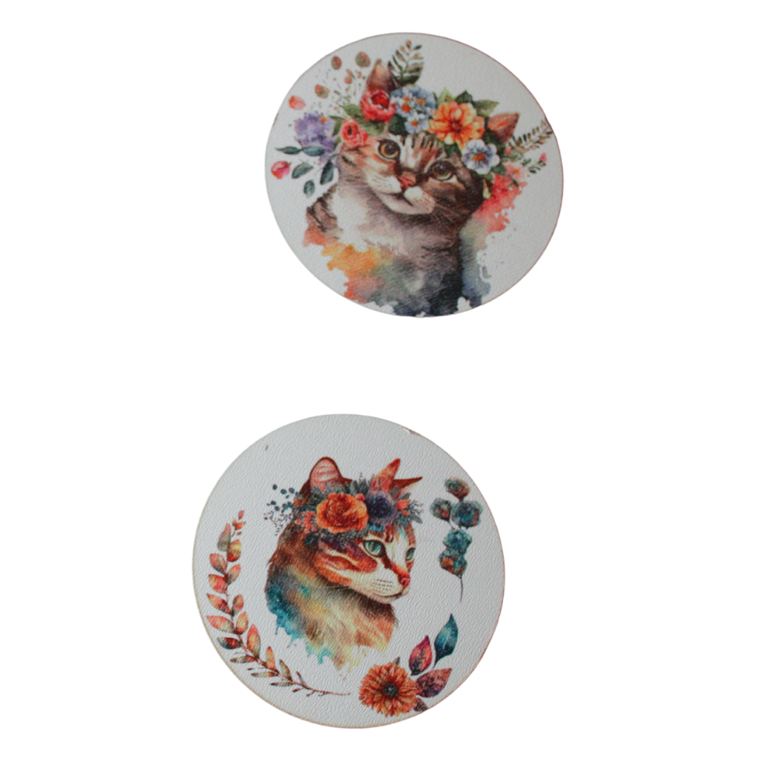 Posavasos Gatos Flores