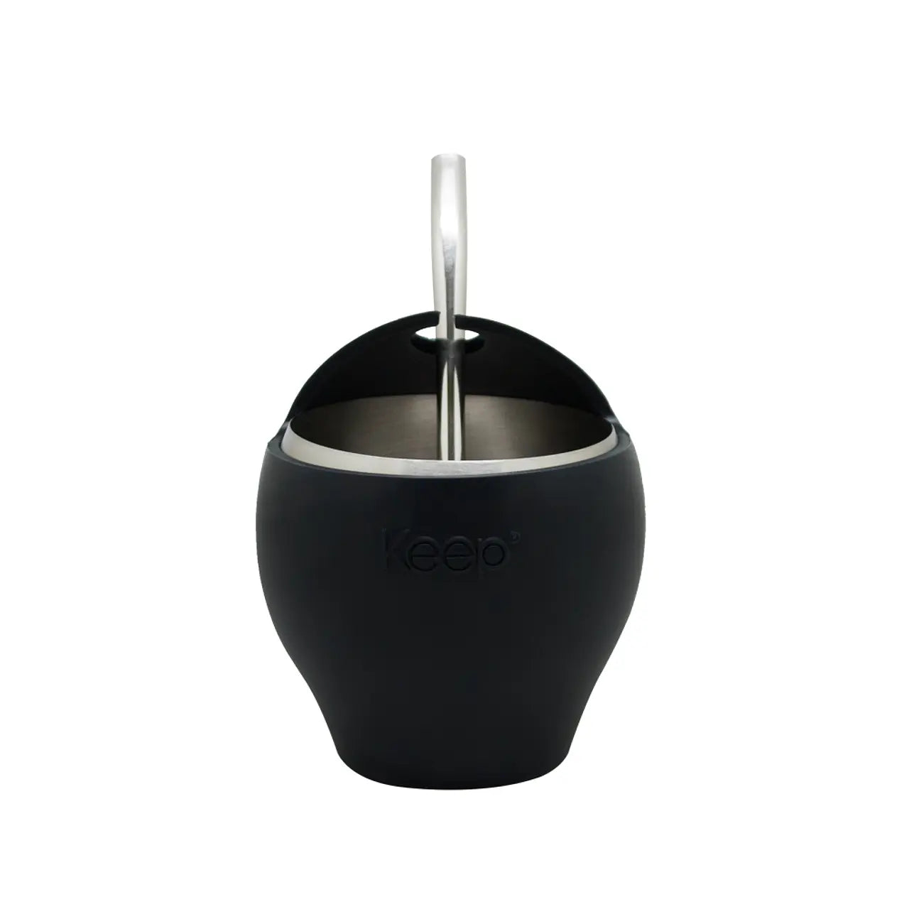 Matera Acero Calabaza Negra + Bombilla