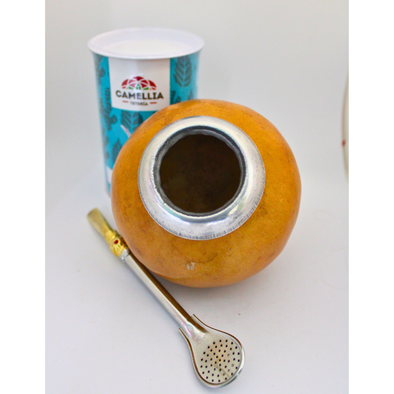 Pack Matero gran Calabaza + Mate Camellia + Bombilla