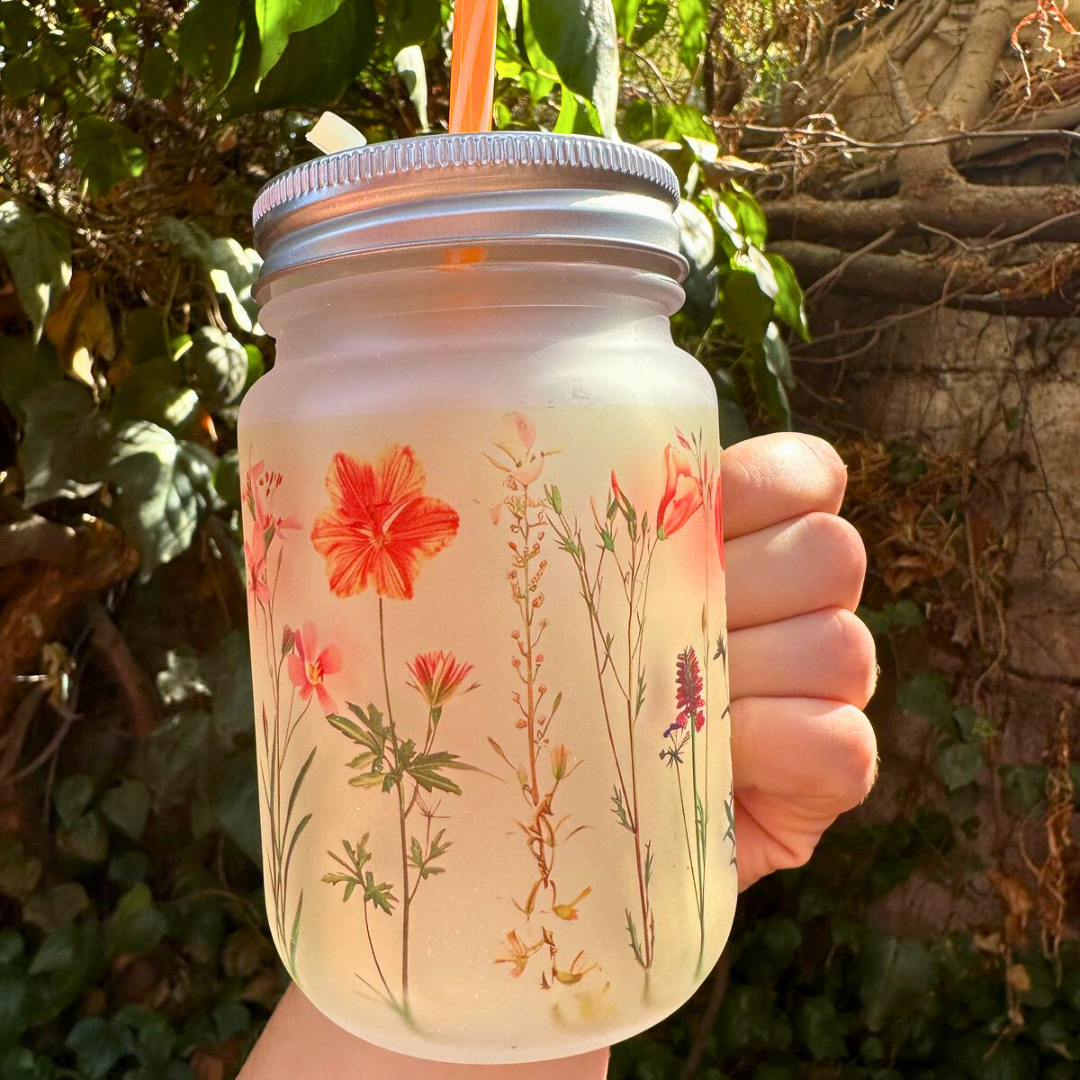 Vaso con Bombilla – Botánico 🌱