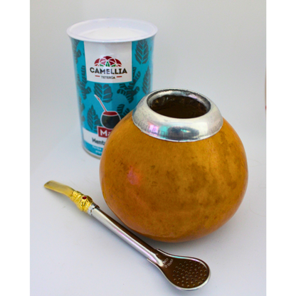 Pack Matero gran Calabaza + Mate Camellia + Bombilla